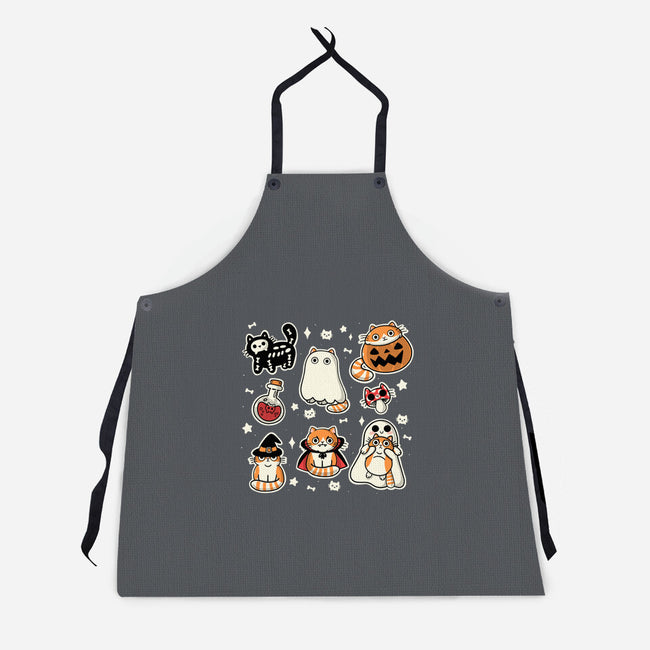 Meow Halloween-Unisex-Kitchen-Apron-Freecheese