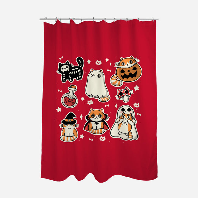 Meow Halloween-None-Polyester-Shower Curtain-Freecheese