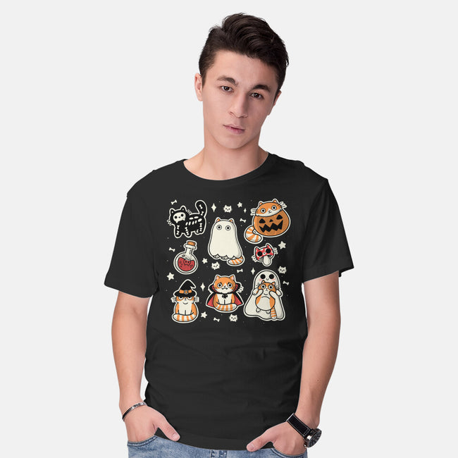 Meow Halloween-Mens-Basic-Tee-Freecheese