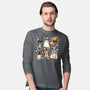 Meow Halloween-Mens-Long Sleeved-Tee-Freecheese