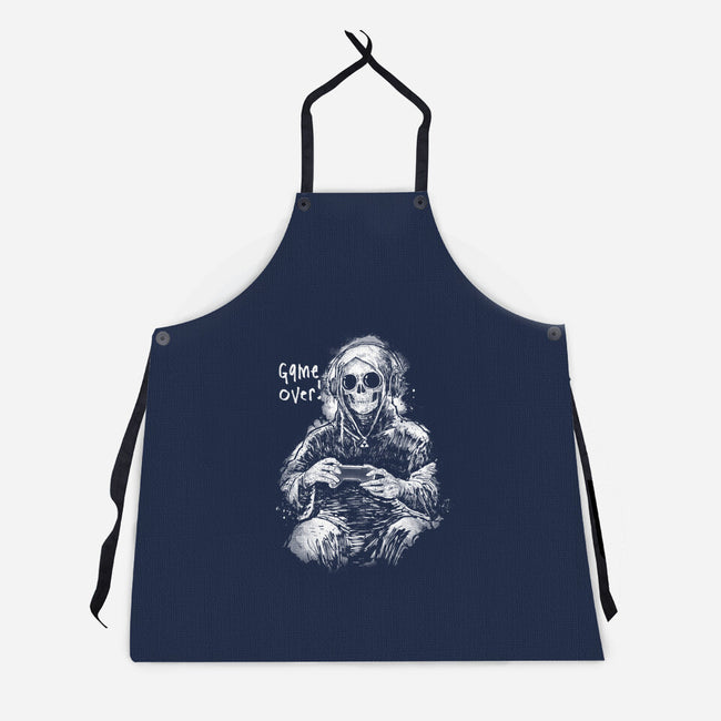 Game Over Reaper-Unisex-Kitchen-Apron-kharmazero