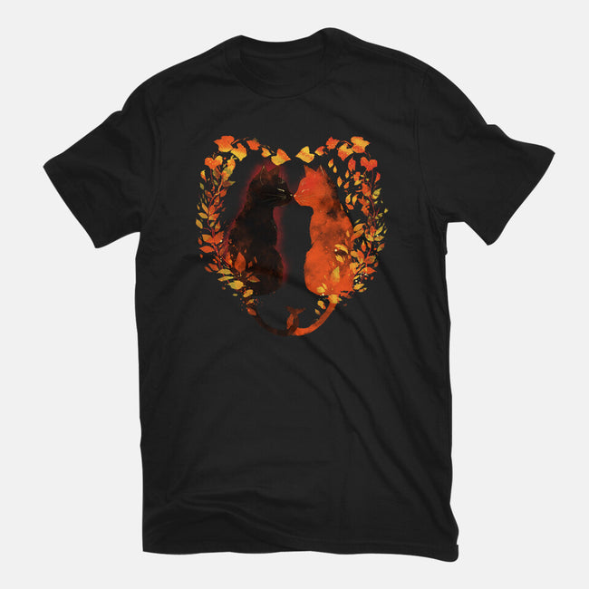 Cats In Fall-Womens-Fitted-Tee-kharmazero