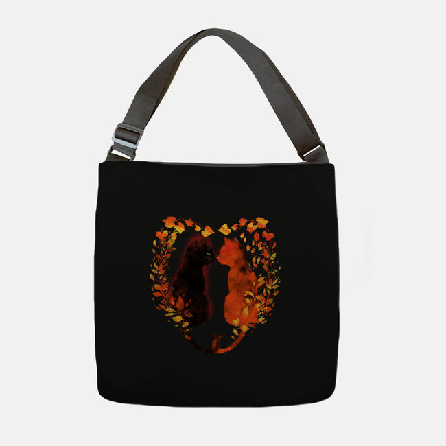 Cats In Fall-None-Adjustable Tote-Bag-kharmazero