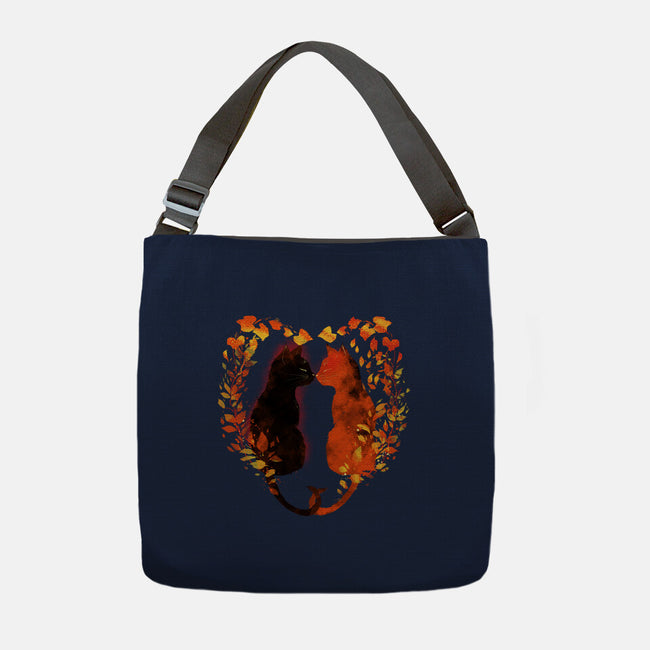 Cats In Fall-None-Adjustable Tote-Bag-kharmazero