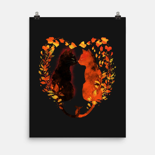 Cats In Fall-None-Matte-Poster-kharmazero