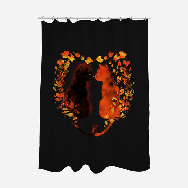 Cats In Fall-None-Polyester-Shower Curtain-kharmazero