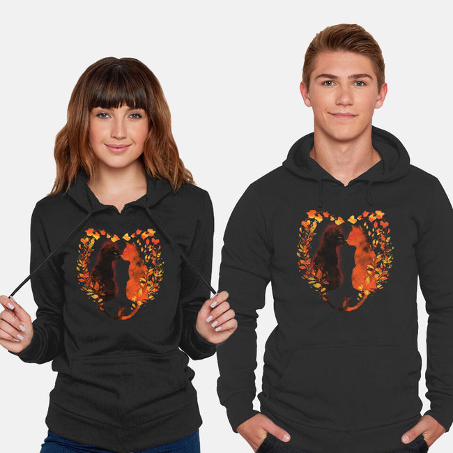 Cats In Fall-Unisex-Pullover-Sweatshirt-kharmazero