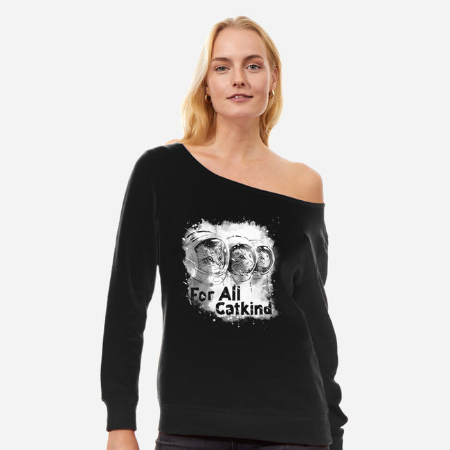 For All Catkind-Womens-Off Shoulder-Sweatshirt-kharmazero