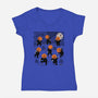 Halloween Dance-Womens-V-Neck-Tee-pigboom