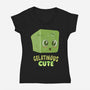 Gelatinous Cute-Womens-V-Neck-Tee-queenmob