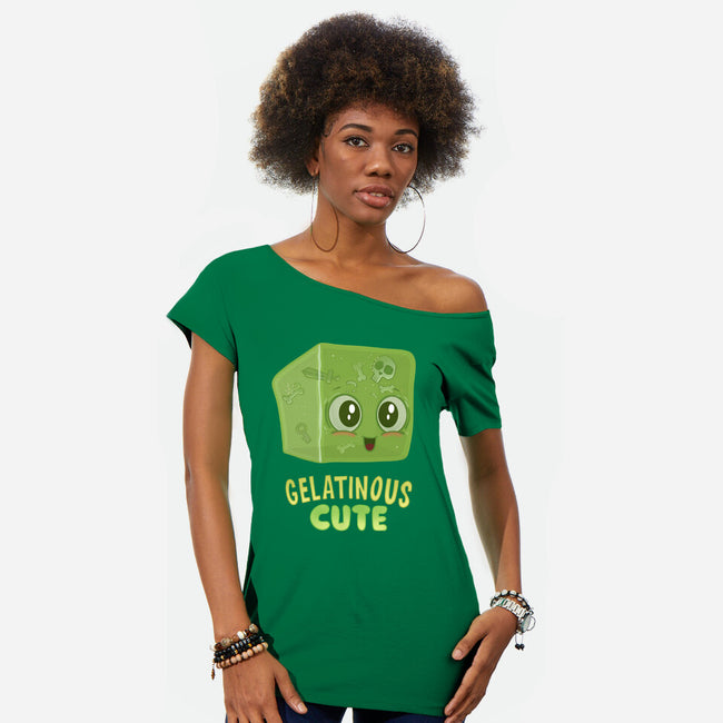 Gelatinous Cute-Womens-Off Shoulder-Tee-queenmob