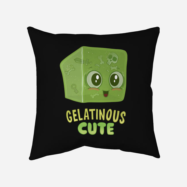 Gelatinous Cute-None-Removable Cover w Insert-Throw Pillow-queenmob