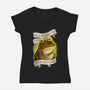 All Glory To The Hypnotoad-Womens-V-Neck-Tee-ChristaDoodles