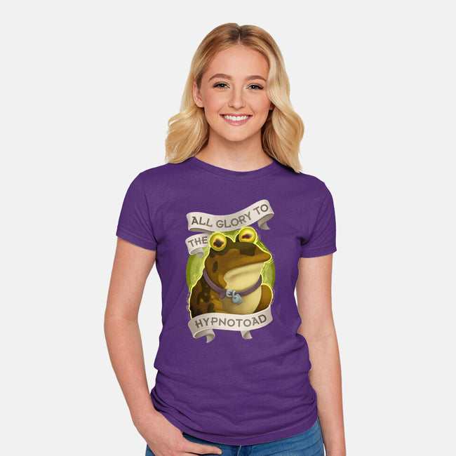 All Glory To The Hypnotoad-Womens-Fitted-Tee-ChristaDoodles