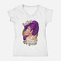 Can’t We Just-Womens-V-Neck-Tee-ChristaDoodles