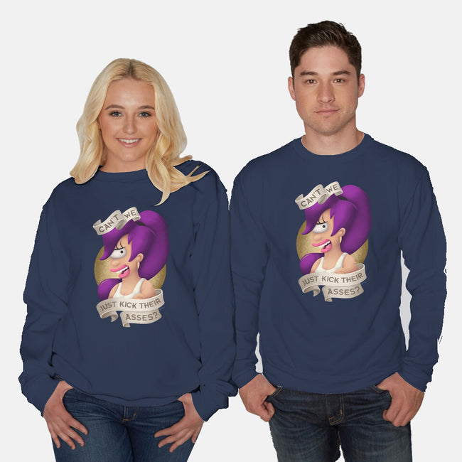 Can’t We Just-Unisex-Crew Neck-Sweatshirt-ChristaDoodles