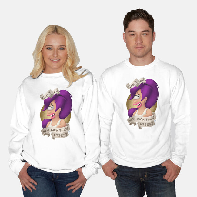 Can’t We Just-Unisex-Crew Neck-Sweatshirt-ChristaDoodles