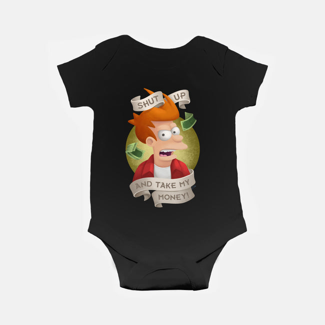 Shut Up And Take My Money-Baby-Basic-Onesie-ChristaDoodles