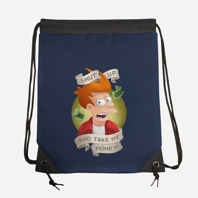 Shut Up And Take My Money-None-Drawstring-Bag-ChristaDoodles