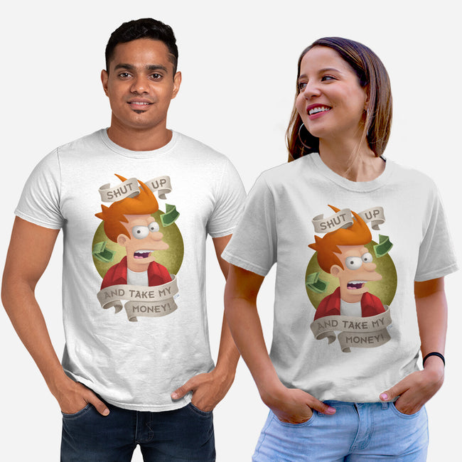 Shut Up And Take My Money-Unisex-Basic-Tee-ChristaDoodles