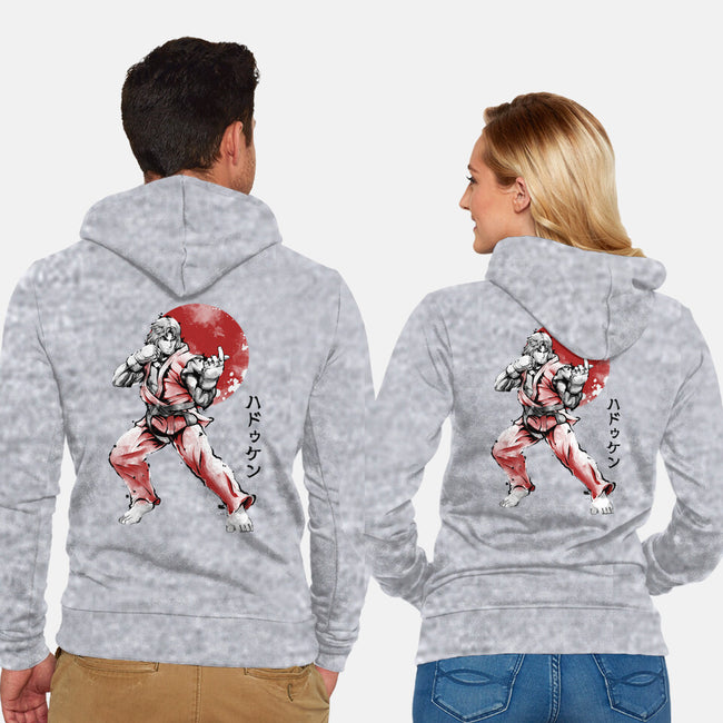 Masters Ken Sumi-Unisex-Zip-Up-Sweatshirt-Astrobot Invention