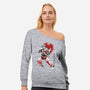 Masters Ken Sumi-Womens-Off Shoulder-Sweatshirt-Astrobot Invention