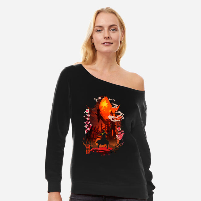 Children Of The Night-Womens-Off Shoulder-Sweatshirt-Arinesart