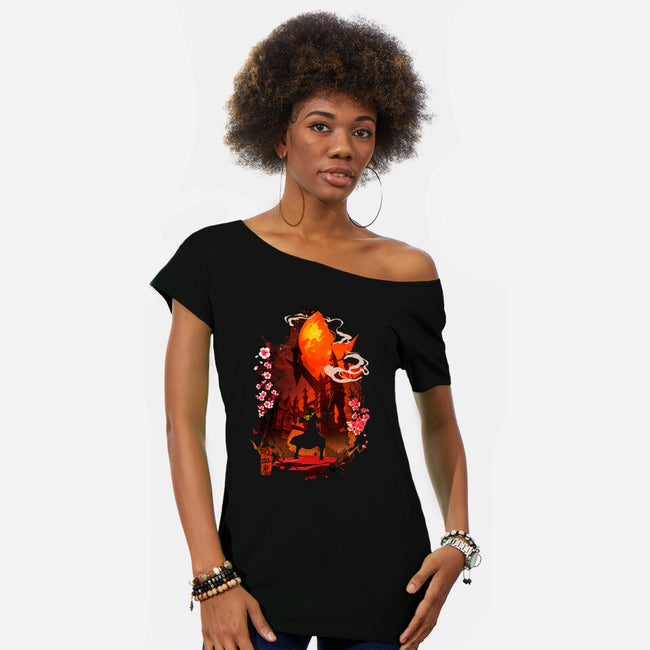 Children Of The Night-Womens-Off Shoulder-Tee-Arinesart