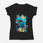 Hunter Funk-Womens-V-Neck-Tee-Arinesart