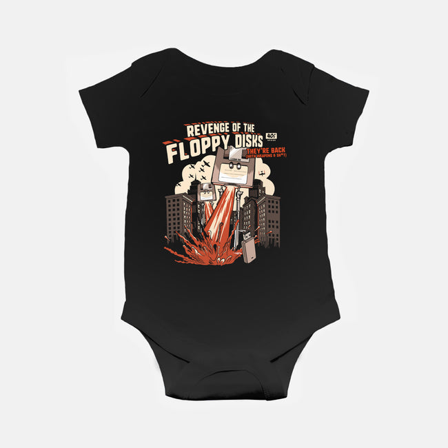 Revenge Of The Floppy Disks-Baby-Basic-Onesie-NerdShizzle