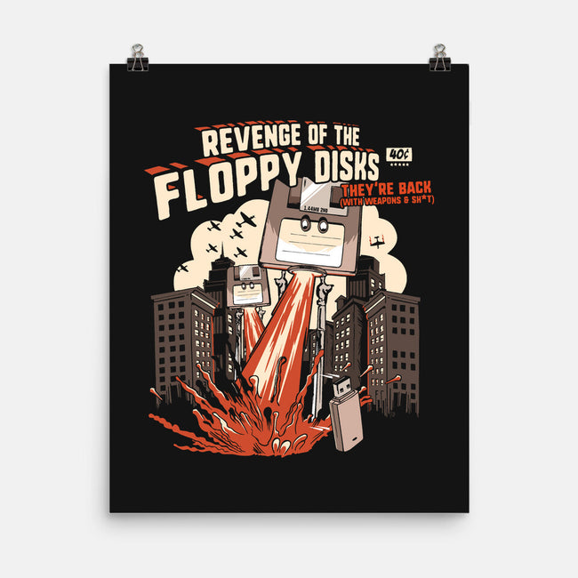 Revenge Of The Floppy Disks-None-Matte-Poster-NerdShizzle