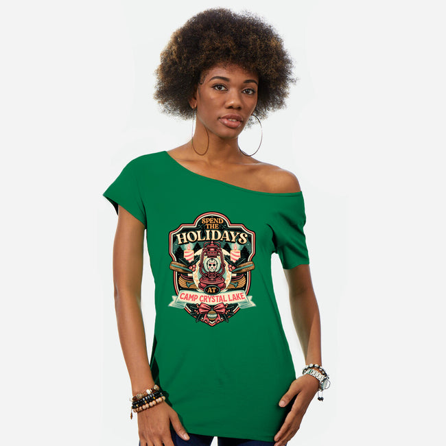 Holiday Camp-Womens-Off Shoulder-Tee-glitchygorilla