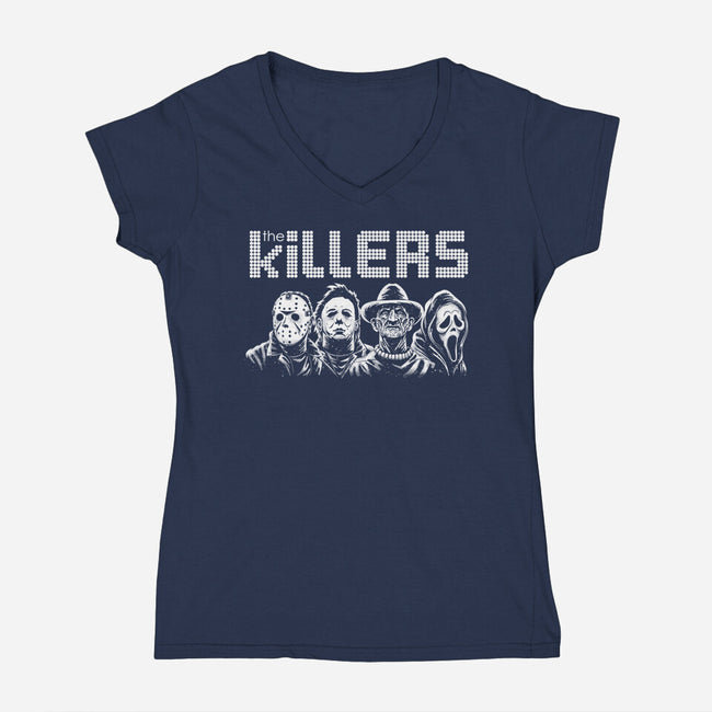 The Killers-Womens-V-Neck-Tee-rmatix