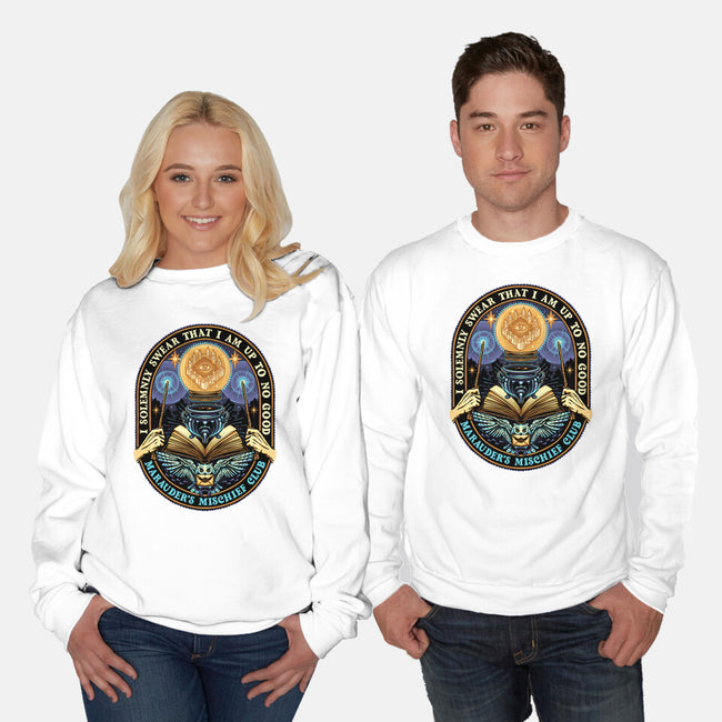 Mischief Club-Unisex-Crew Neck-Sweatshirt-glitchygorilla