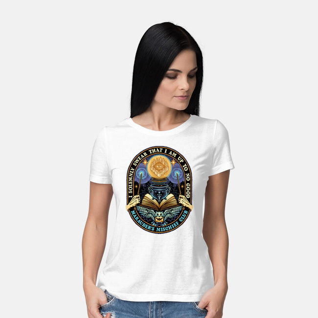 Mischief Club-Womens-Basic-Tee-glitchygorilla