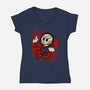 The Puppet-Womens-V-Neck-Tee-janlangpoako