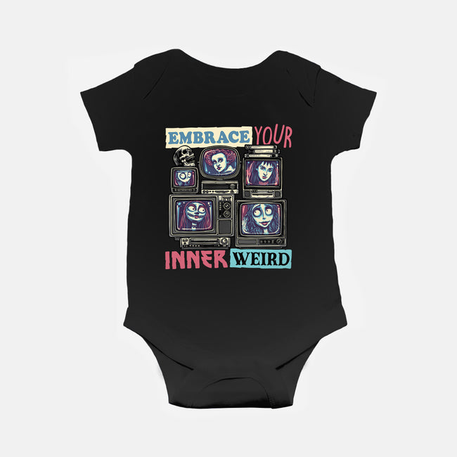 Embrace Your Inner Weird-Baby-Basic-Onesie-glitchygorilla