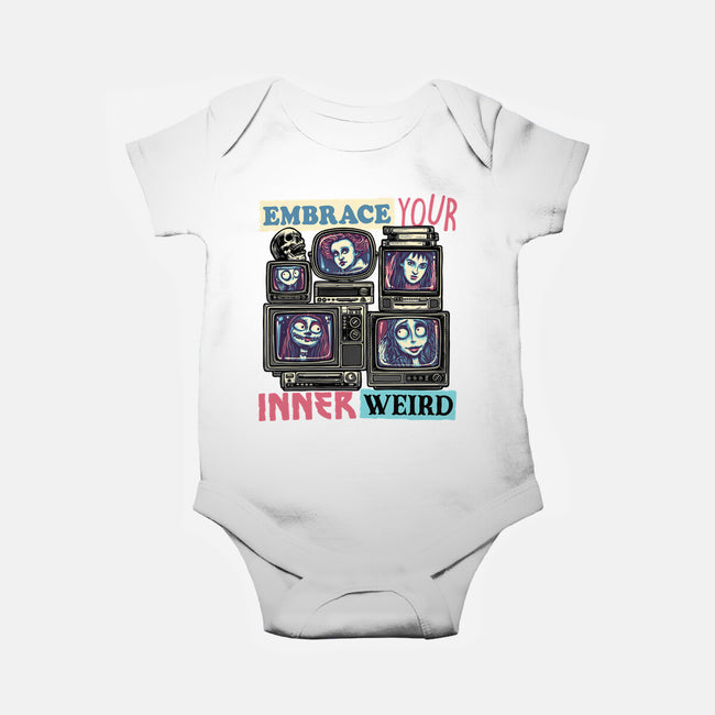 Embrace Your Inner Weird-Baby-Basic-Onesie-glitchygorilla