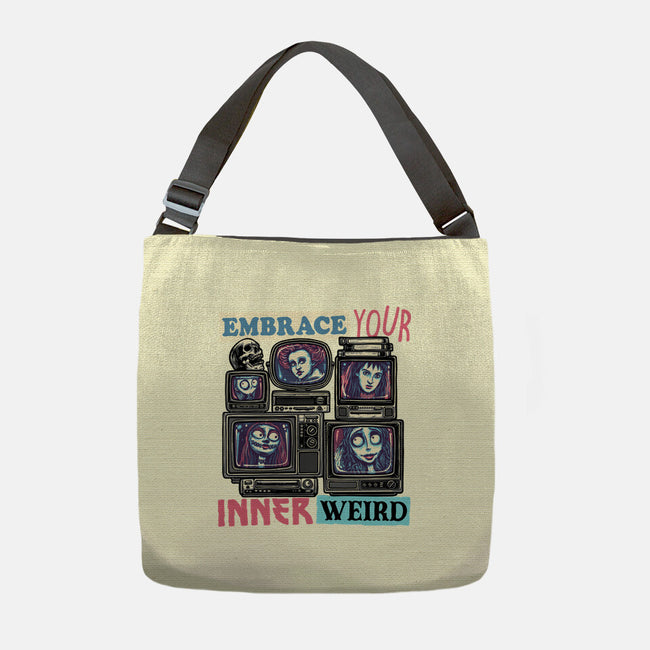 Embrace Your Inner Weird-None-Adjustable Tote-Bag-glitchygorilla