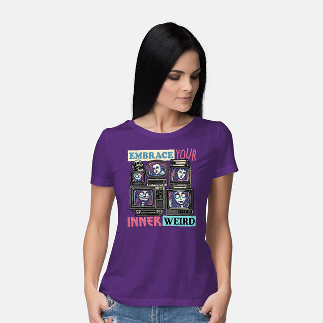 Embrace Your Inner Weird-Womens-Basic-Tee-glitchygorilla