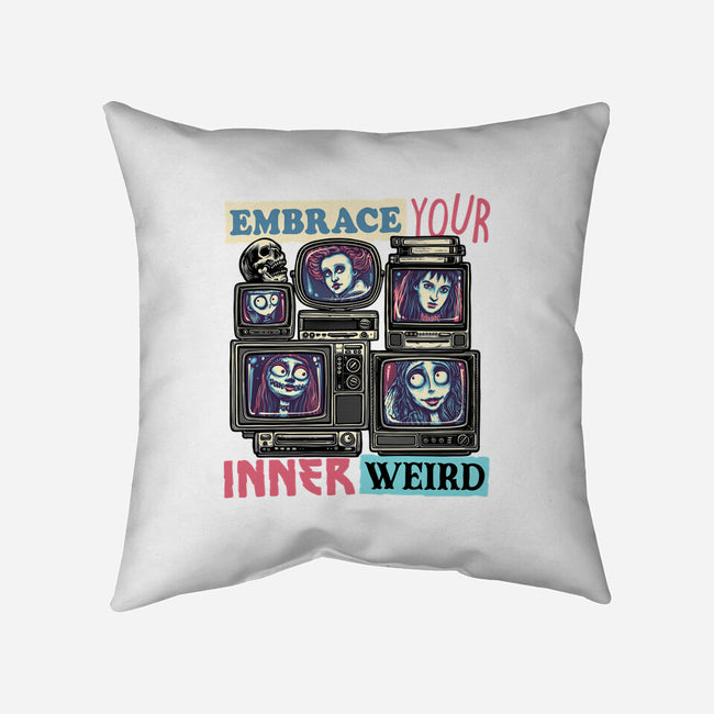 Embrace Your Inner Weird-None-Removable Cover w Insert-Throw Pillow-glitchygorilla