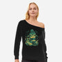 Winter Green Magic-Womens-Off Shoulder-Sweatshirt-Vallina84