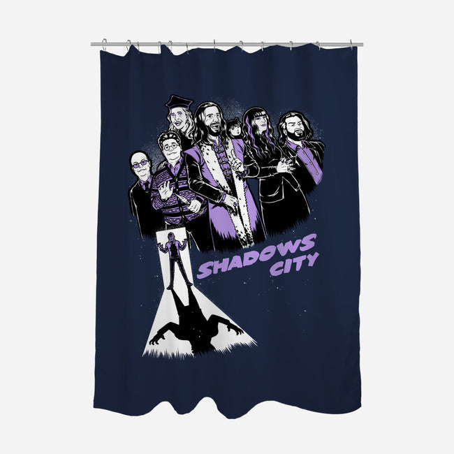 Shadows City-None-Polyester-Shower Curtain-Studio Mootant