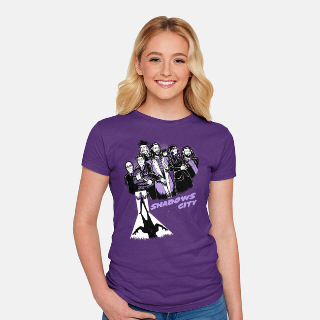 Shadows City-Womens-Fitted-Tee-Studio Mootant