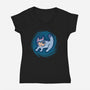 The Blue Queen-Womens-V-Neck-Tee-IdeasConPatatas