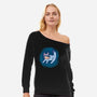 The Blue Queen-Womens-Off Shoulder-Sweatshirt-IdeasConPatatas