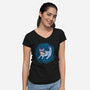 The Blue Queen-Womens-V-Neck-Tee-IdeasConPatatas