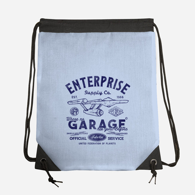 Enterprise Garage-None-Drawstring-Bag-Arinesart