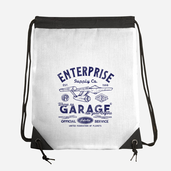 Enterprise Garage-None-Drawstring-Bag-Arinesart