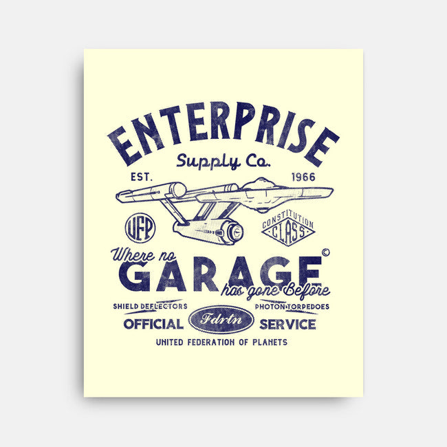 Enterprise Garage-None-Stretched-Canvas-Arinesart